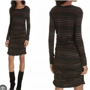 Veronica Beard Multicolor Striped Long Sleeve Dress